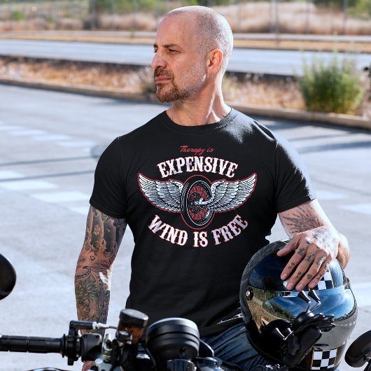 Motorradfahrer mit eigenem Fahrrad T-Shirt