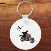 Motorradfahrer mit Hexen-Schlüsselanhängern Schlüsselanhänger (Vorderseite)