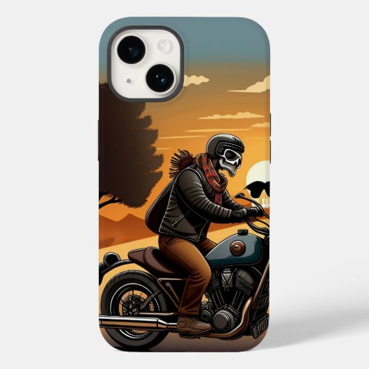Motorradfahrer mit Skulptur Case-Mate iPhone Hülle (Rückseite)