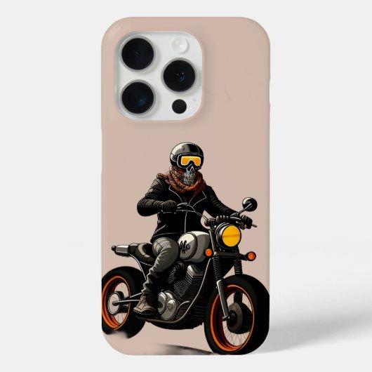 Motorradfahrer mit Skulptur Case-Mate iPhone Hülle (Rückseite)