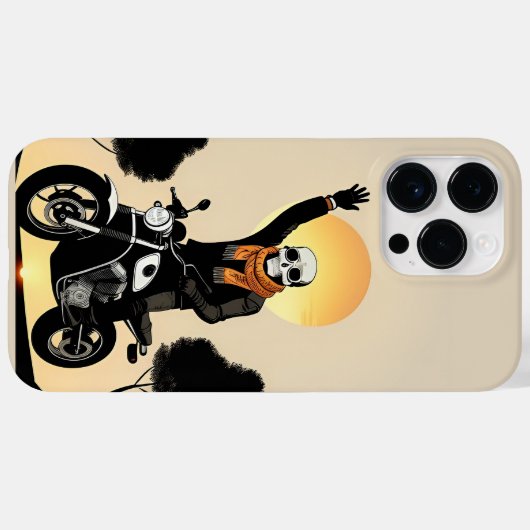 Motorradfahrer mit Skulptur Case-Mate iPhone Hülle (Rückseite (Horizontal))