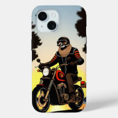 Motorradfahrer mit Skulptur Case-Mate iPhone Hülle (Rückseite)