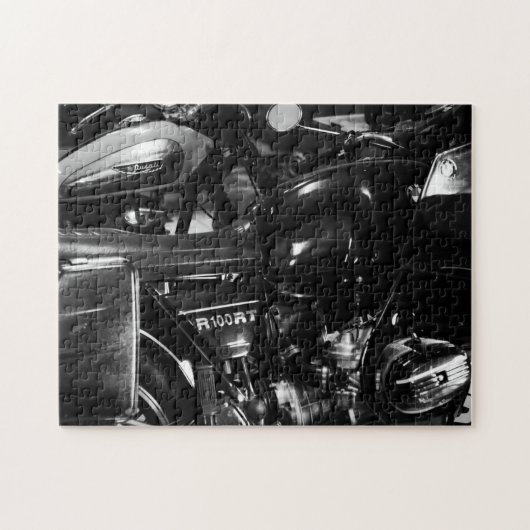 Motorradfahrer Motorrad Puzzle (Horizontal)