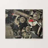 Motorradfahrer Motorrad Puzzle (Horizontal)