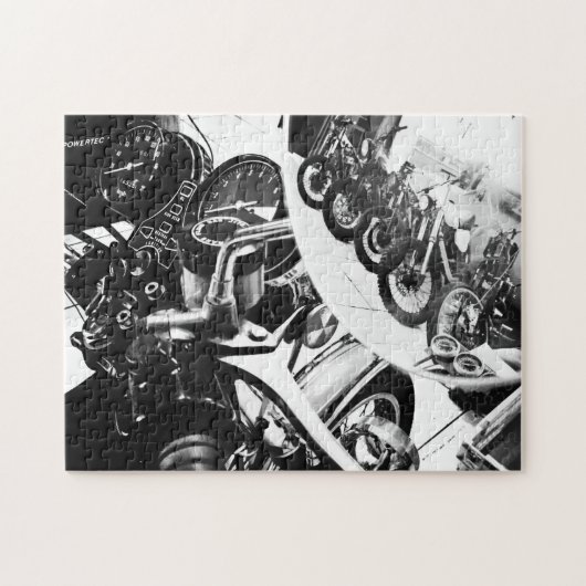 Motorradfahrer Motorrad Puzzle (Horizontal)