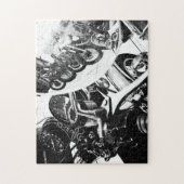 Motorradfahrer Motorrad Puzzle (Vertikal)