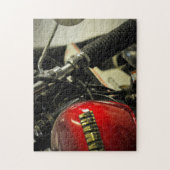 Motorradfahrer Motorrad Puzzle (Vertikal)