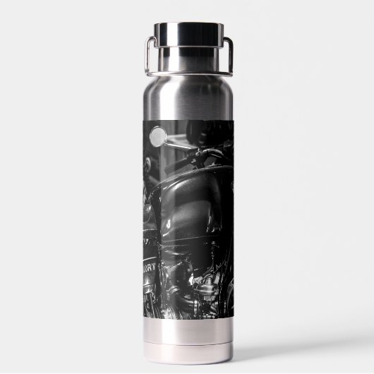 Motorradfahrer Motorrad Trinkflasche (Rückseite)