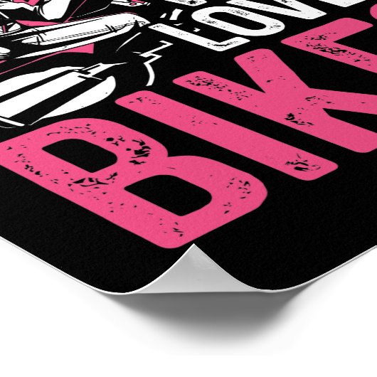 Motorradfahrer Motorradfahrer Ein Mädchen Poster (Ecke)