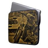 Motorradfahrer - Notebook-Sieb Laptopschutzhülle (Vorderseite Links)