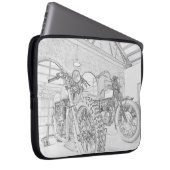 Motorradfahrer - Notebook-Sieb Laptopschutzhülle (Vorne Rechts)