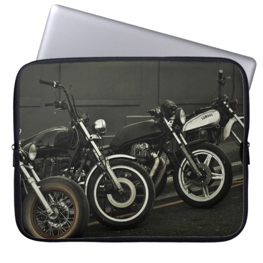 Motorradfahrer - Notebook-Sieb Laptopschutzhülle (Vorderseite)