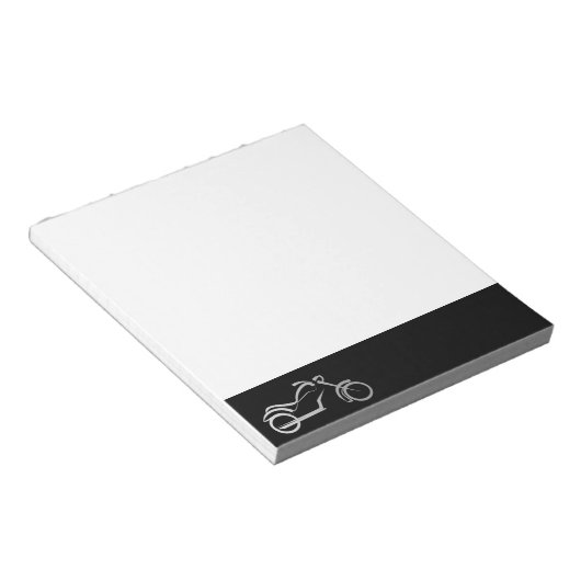 Motorradfahrer Notizblock (angewinkelt)