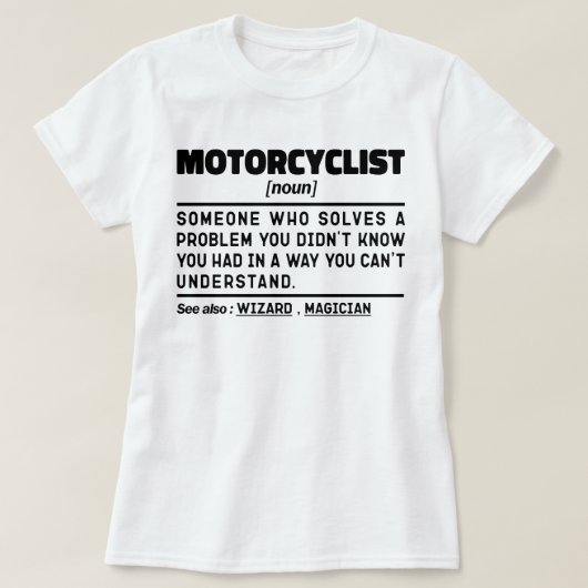 Motorradfahrer Noun Motorradfahrer Racing Liebhabe T-Shirt (Design vorne)