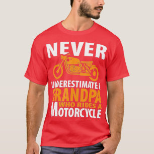 Motorradfahrer Opa, der mit dem Fahrrad fährt Männ T-Shirt