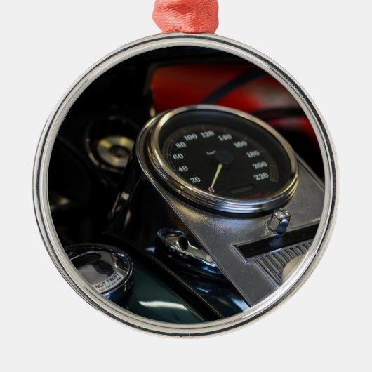 Motorradfahrer Ornament Aus Metall (Vorne)