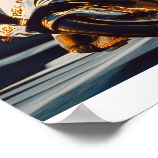 Motorradfahrer Poster (Ecke)