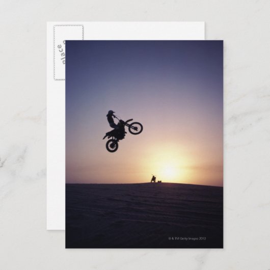 Motorradfahrer Postkarte (Vorne/Hinten)