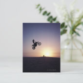 Motorradfahrer Postkarte (Stehend Vorderseite)