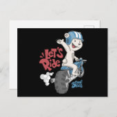 Motorradfahrer Postkarte (Vorne/Hinten)