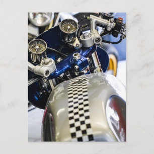 Motorradfahrer Postkarte