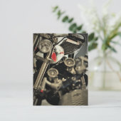 Motorradfahrer Postkarte (Stehend Vorderseite)