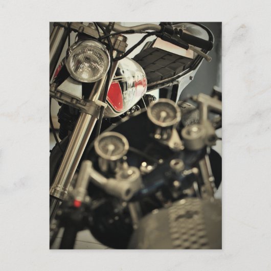 Motorradfahrer Postkarte (Vorderseite)