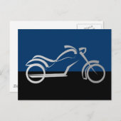 Motorradfahrer Postkarte (Vorne/Hinten)