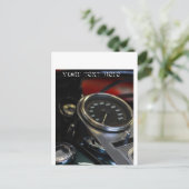 Motorradfahrer Postkarte (Stehend Vorderseite)