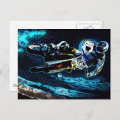 Motorradfahrer Postkarte (Vorne/Hinten)