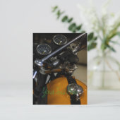 Motorradfahrer Postkarte (Stehend Vorderseite)