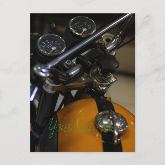 Motorradfahrer Postkarte (Vorderseite)