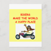 Motorradfahrer Postkarte (Vorderseite)