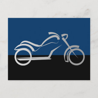 Motorradfahrer Postkarte