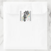 Motorradfahrer Quadratischer Aufkleber (Tasche)