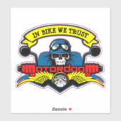 Motorradfahrer Reiten Aufkleber (Blatt)