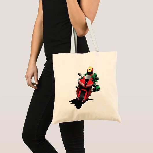 Motorradfahrer Reiten Red Sportbike Tragetasche