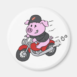 Motorradfahrer Rückenfarbe Magnet