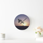 Motorradfahrer Runde Wanduhr (Zuhause)