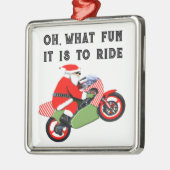 Motorradfahrer sammelbar silbernes ornament (Links)