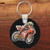 Motorradfahrer-Schlüsselanhänger Schlüsselanhänger (Vorderseite)