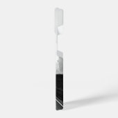 Motorradfahrer Schwarz-weiß iPhone Hülle (Linke Seite)