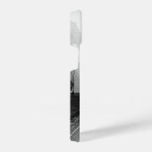 Motorradfahrer Schwarz-weiß iPhone Hülle (Rechte Seite)