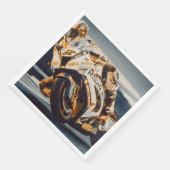 Motorradfahrer Serviette (Ecke)