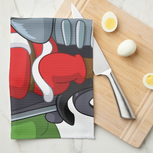 Motorradfahrer-Sonderschule Geschirrtuch (Viertel Falte)