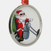 Motorradfahrer-Sonderschule Silbernes Ornament (Rechts)