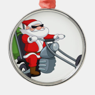Motorradfahrer-Sonderschule Silbernes Ornament