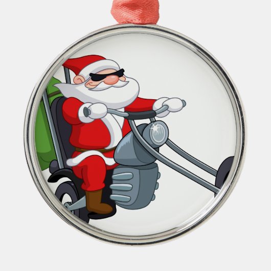 Motorradfahrer-Sonderschule Silbernes Ornament (Vorne)
