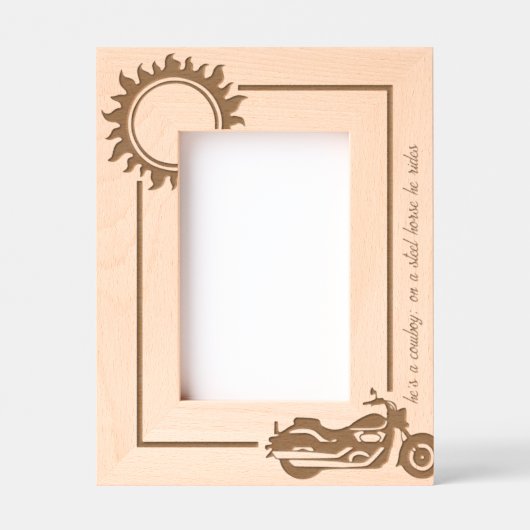 Motorradfahrer - Stahlpferd 4x6P Geätzte Rahmen (Vorderseite)