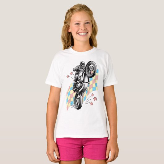 Motorradfahrer T-Shirt (Vorne ganz)